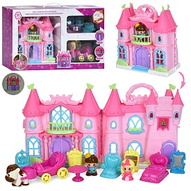 Замок 16926 замок принцеси, 24-12,5-в25см, музика, світло, меблі, фігурки 2шт, карета,на бат.,в кор. - 1 - smarttoys.com.ua