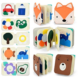 Книжка 25002-25003 бізікнижка, 15-15-3,5см, застібка-блискавка, рух. деталі, дзеркало, 2 види.,кул. - 1 - smarttoys.com.ua