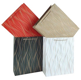 Пакет 18*23*11см паперовий Блискучі хвилі, 12 шт в пак. - 1 - smarttoys.com.ua