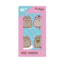 Закладки-стікери Yes "Pusheen", пластик, 80 шт (4х20) - 1 - smarttoys.com.ua