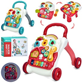 Каталка-ходунки 6017-8 4в1 піаніно,шестерні,рух. деталі,2 кольори,муз.(англ.),світло,бат.,кор.,40-33 - 1 - smarttoys.com.ua