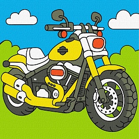 Набір для розпису по номерах для дітей "Мрія маленького байкера" 25х25см - 1 - smarttoys.com.ua