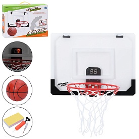Баскетбольне кільце MR 1135 щит пластик,кільце метал,електр.табло-муз.,сітка,м'яч,насос,бат.,кор.,41 - 1 - smarttoys.com.ua