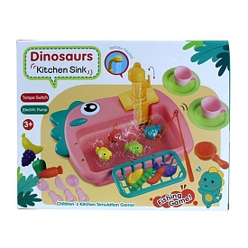 Кухня 6069 (24шт) мийка-ллється вода, 28-23-в20см, посуд, продукти, 2в1(риболовля-1 вудка, 4 рибки), 4 кольори, на бат-ці, в кор-ці, 29-23-7,5см - 1 - smarttoys.com.ua