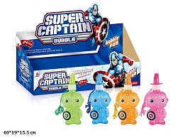Мильні бульбашки зі свистком 110мл P6-0068 ''Captain America'' 4кол.24шт.в кор.40*15,5*19 /9/216/ - 1 - smarttoys.com.ua