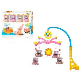 Карусель на кроватку XQT712 заводна, підвіски 5 шт. (4 шт.-м'які, ведмедик), муз., кор., 32,5-25-7см - 1 - smarttoys.com.ua