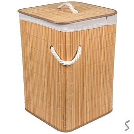 Кошик для білизни з ручками складаний 36*36*50см R35098 - 1 - smarttoys.com.ua