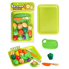 Продукти WJ950-F10 на липучці, овочі, таця, дошка, ніж, піднос, у пакеті, 24-33-4см - 1 - smarttoys.com.ua