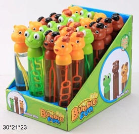 Мильні бульбашки 170мл 001 тваринки 4кол.24шт.в кор.30*21*23 /4/96/ - 1 - smarttoys.com.ua