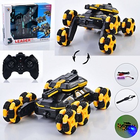 Танк 802-4A радіок.2,4G,2 пульти,акум.,кол.ролики,пара/дим,USB,2кольори,муз.,світло,кор.,30-24-9,5см - 1 - smarttoys.com.ua