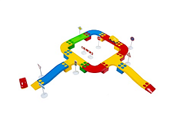 Набір дитячий «Конструктор Кольорова дорога №2 (33 шт дет) він туб, арт. 114/23 Бамсик - 1 - smarttoys.com.ua