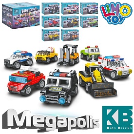 Конструктор KB 4005 міський транспорт, інерц., від 45 дет., 16 шт. (8 видів) в диспл., 30-20-17 см. - 1 - smarttoys.com.ua