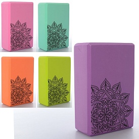 Блок для йоги MS 0858-5 EVA, 5 кольорів, кул., 23-15-7,5 см. - 1 - smarttoys.com.ua