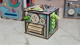 Бізікуб 15х15х15 см сірий - 4 - smarttoys.com.ua