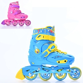 Ролики A 4152-M (34-37) розсув.,шнур.+бакля,ал.рама,4кол.ПУ68мм/70мм,устілка21см,2види/2кольори,кор. - 1 - smarttoys.com.ua