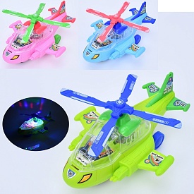 Гелікоптер XD-1C їздить, каталка на шнурі, мікс кольорів, муз., світло, бат., кул., 14-21,5-10 см.  - 1 - smarttoys.com.ua