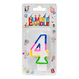 Свічки-цифри для торта "4" R90092 - 1 - smarttoys.com.ua