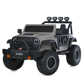 Джип M 6065EBLR-11 2.4G радіокер., 1акум.24V7AH, 2 мот.45W, BLUETOOTH, EVA, муз., шкіра,світло,сірий - 1 - smarttoys.com.ua