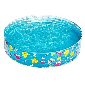 Басейн 55028 дитячий, наливний, Підводний світ, 122-25см., ремкомпл., кор., 31-12-12 см. - 1 - smarttoys.com.ua