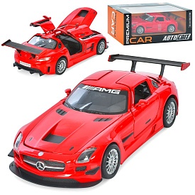 Машина AP-1934 АвтоСвіт,1:24 Mercedes-Benz SLS AMG GT3,мет.,відч. двері,гум.колеса,кор.,24,5-10,5-11 - 1 - smarttoys.com.ua