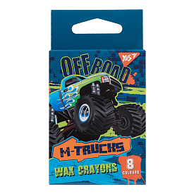 Набір воскових олівців YES 8 шт. "M-Trucks", 7*90мм, YES - 1 - smarttoys.com.ua