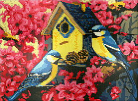 Набір з алмазною мозаїкою без підрамника "Затишна шпаківня" 30х40см - 1 - smarttoys.com.ua