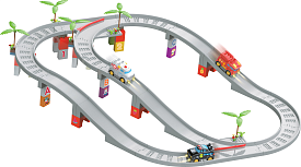 Ігровий набір ZIPP Toys Електричний автотрек "Міські служби порятунку", модель 3 - 1 - smarttoys.com.ua