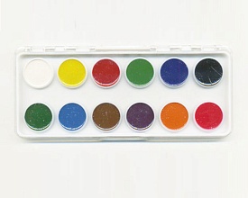 Фарба акварельна MINI 12 кол.пласт. кор. "ЛЮКС КОЛОР" - 1 - smarttoys.com.ua