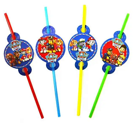 Трубочки з гофрою (ПРЕМІУМ) "Щенята"(8шт/уп) - 1 - smarttoys.com.ua