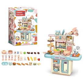 Кухня 36T-1 плита, мийка-ллється вода (механіч.), посуд, продукти, світло, бат., кор., 25-36,5-9 см. - 1 - smarttoys.com.ua
