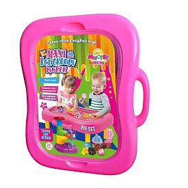 Набір креативної творчості 71308, (рос) "Містер тісто - подарункова валіза",(рожева) 41-33-8,5 см - 1 - smarttoys.com.ua