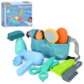 Набір аксесуарів DL-002 набір перукаря,набір барбера,фен,гребінець,дзеркало,сумка,ножиці,кор.,22-19 - 1 - smarttoys.com.ua