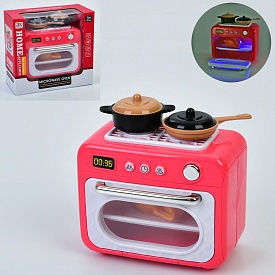 Плита 6845A (54шт) 14см, духовка, музика, світло, посуда, курка, на бат-ці, в кор-ці, 19-17,5-9см - 1 - smarttoys.com.ua