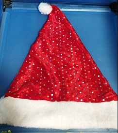 7069 шапка новорічна у горошок * 100 * 12 - 1 - smarttoys.com.ua