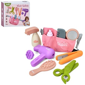 Набір аксесуарів DL-001 набір перукаря, фен,плойка,гребін.,дзерк.,сумка,ножиці,11пр,в кор.,22-19-6см - 1 - smarttoys.com.ua