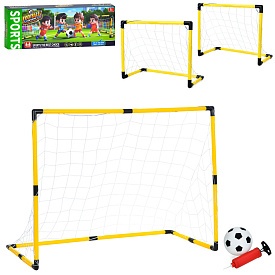 Футбольні ворота MR 1531 2в1 (1шт 128-61-в92см, 2шт 64-30-в47см), сітка 3шт, м'яч, насос, кор., - 1 - smarttoys.com.ua