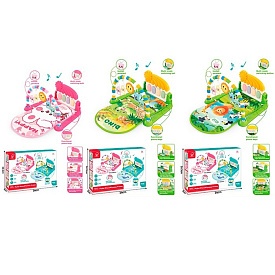 Килимок для немовляти 66094-96-100.70-47см,дуга,підв5шт(4шт.бр)піан.муз.на бат-ці,в корі,36-26,5-8см - 1 - smarttoys.com.ua