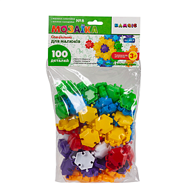 Набір дитячий «Мозаїка-складалка мала №8» арт. 069/8 (100  деталей) діам мозаїкi 35 мм Бамсик - 1 - smarttoys.com.ua