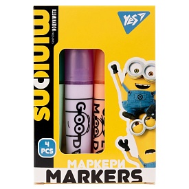 Маркер текстовий YES "Minions" в наборі, 4 шт. - 1 - smarttoys.com.ua