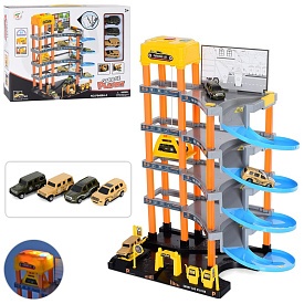 Гараж P9488A-2 5 поверхів, ліфт, машинки 4 шт., світло, бат., кор., 48-36-9,5 см. - 1 - smarttoys.com.ua