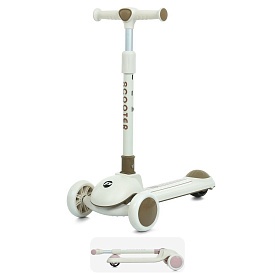 Самокат JR3-126-BRN Mini, метал+пластик, 3 колеса PU, 2пер120мм,задн 90мм,кермо рег.,муз.,світло,бат - 1 - smarttoys.com.ua