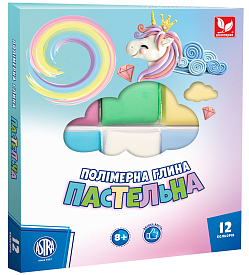 Полімерна глина пастельні кольори 12 кольорів - 1 - smarttoys.com.ua