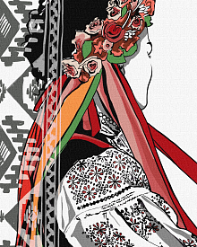 Набір для розпису по номерах. Люди "Квітуча краса" 40х50см - 1 - smarttoys.com.ua