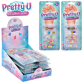 Бісер M 4990 UA намистини, підвіски, нитки, мікс видів, 20 шт. в диспл., лист, 27-21-13 см. - 1 - smarttoys.com.ua