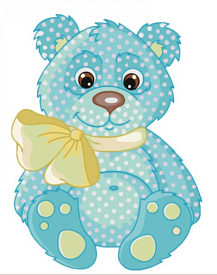 Картина за номерами Strateg ПРЕМІУМ Плюшевий ведмедик з лаком розміром 30х30 см ES028 - 1 - smarttoys.com.ua