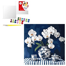 Набір для розпису по номерах "Орхідея в порцеляні" 40х40см - 1 - smarttoys.com.ua