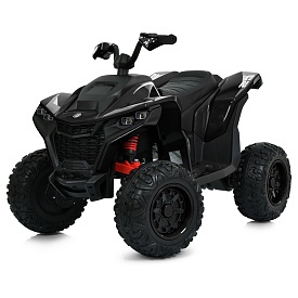 Квадроцикл M 6128EBLR-2(24V) радіок.2,4G,4мот.75W,1акум.24V7AH,USB,TF,BT,EVA,шкіра,муз.,світло,чорн. - 1 - smarttoys.com.ua