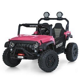 Джип M 6206EBLR-8(24V) 2,4G, 4 мотори 45W, 2 акум.12V7AH,USB,MP3,TF,EVA,BT,шкіра,муз.,світло,рожевий - 1 - smarttoys.com.ua