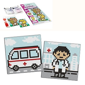 Набір з алмазною мозаїкою на самоклеючій основі для дітей "Професії.Лікар" 9х9см - 1 - smarttoys.com.ua