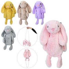 Рюкзак 9862 сумка, зайчик,1 відділеня,1 застібка-блискавка,довга ручка-ланцюжок,плюш,5 кольорів,кул. - 1 - smarttoys.com.ua